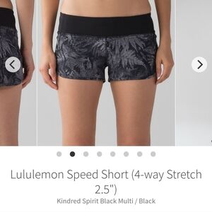 Lululemon Speed Short 4-way Stretch 2.5" Inseam